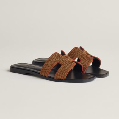 Hermes black hot sale oran sandals